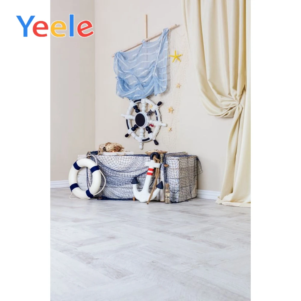 Yeele Rudder Sail серое дерево коробка для плавания кольцо морской ребенок портрет