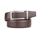Ремень мужской из воловьей кожи, 135 см, автоматический, коричневый