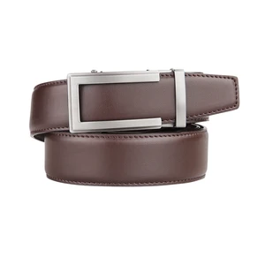 Ремень мужской из воловьей кожи, 135 см, автоматический, коричневый