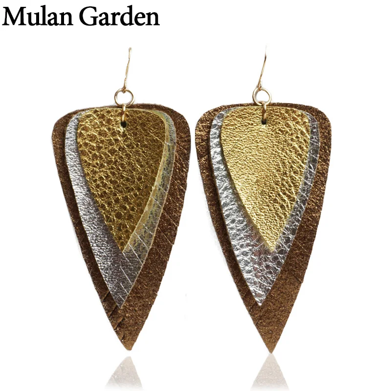 Женские серьги из искусственной кожи M & G многослойные подвески модные ювелирные