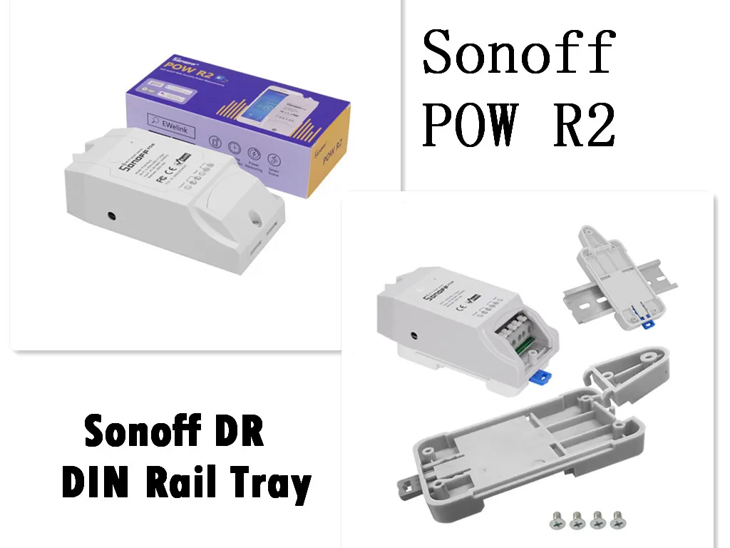 Набор1 SONOFF POW R216A 3500 Вт Wifi переключатель контроллер в режиме реального времени мощность и Sonoff DR-Sonoff din-рейка лоток для умного дома автоматизации - Комплект: Набор1