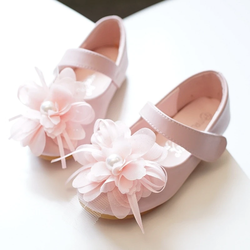 

New Spring Fashion Leather Shoes Children Girls Flats Princess Performance Party Dance Shoes Student Kids Single Dress Shoes 02C