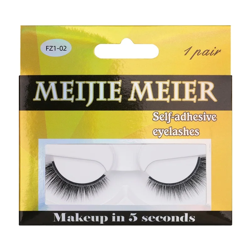 Handmade Reusable Glue-free False Eyelashes Non Magnetic & Eyeliner Natural Self-Adhesive Fake Lashes 20 Pairs/Lot DHL Free