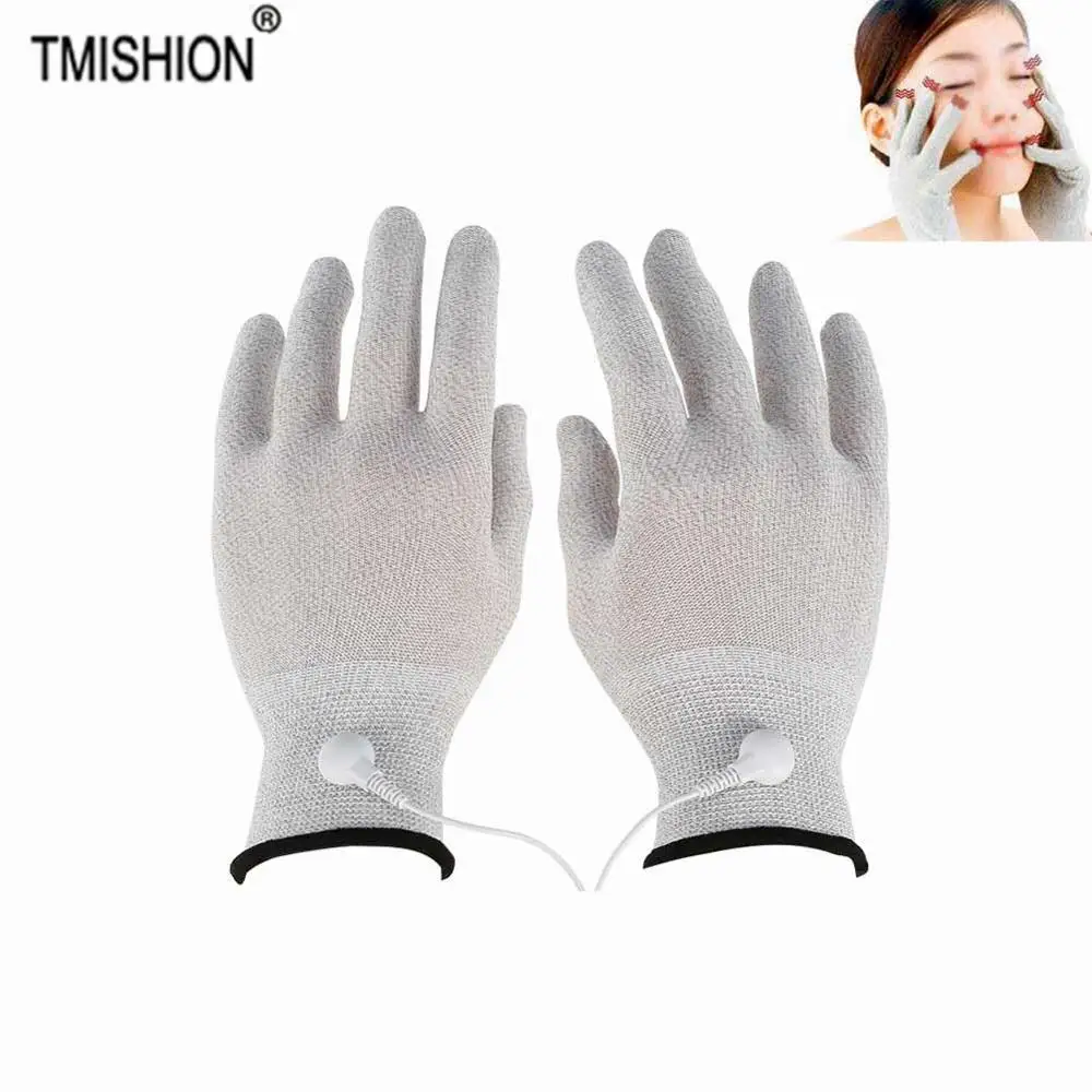 1 пара массажные электродные перчатки электроэнергии проводящие электрошок