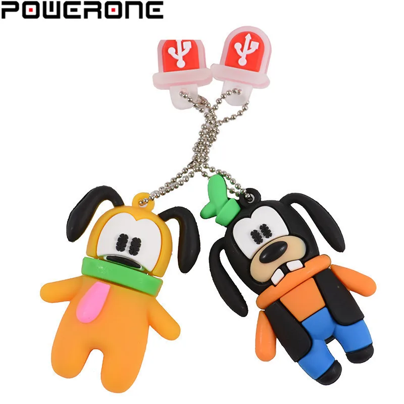 POWERONE Микки и Гуфи Плутон USB флеш накопитель животные мультфильм pendrive 4G/16 GB/32 GB/64 GB