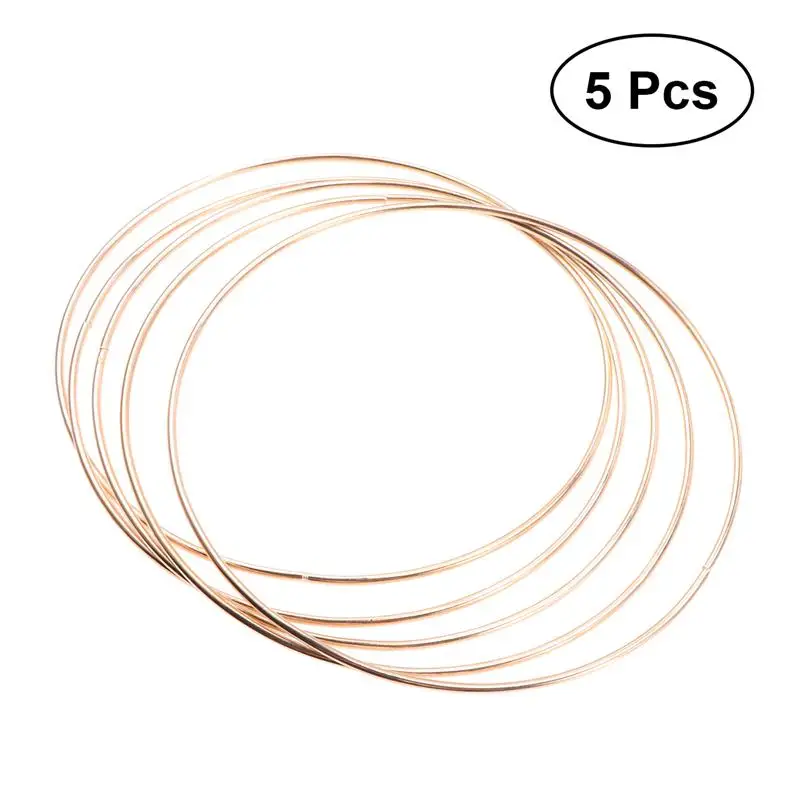 5 шт. простое круглое золотистое металлическое кольцо обруч Ловец снов для
