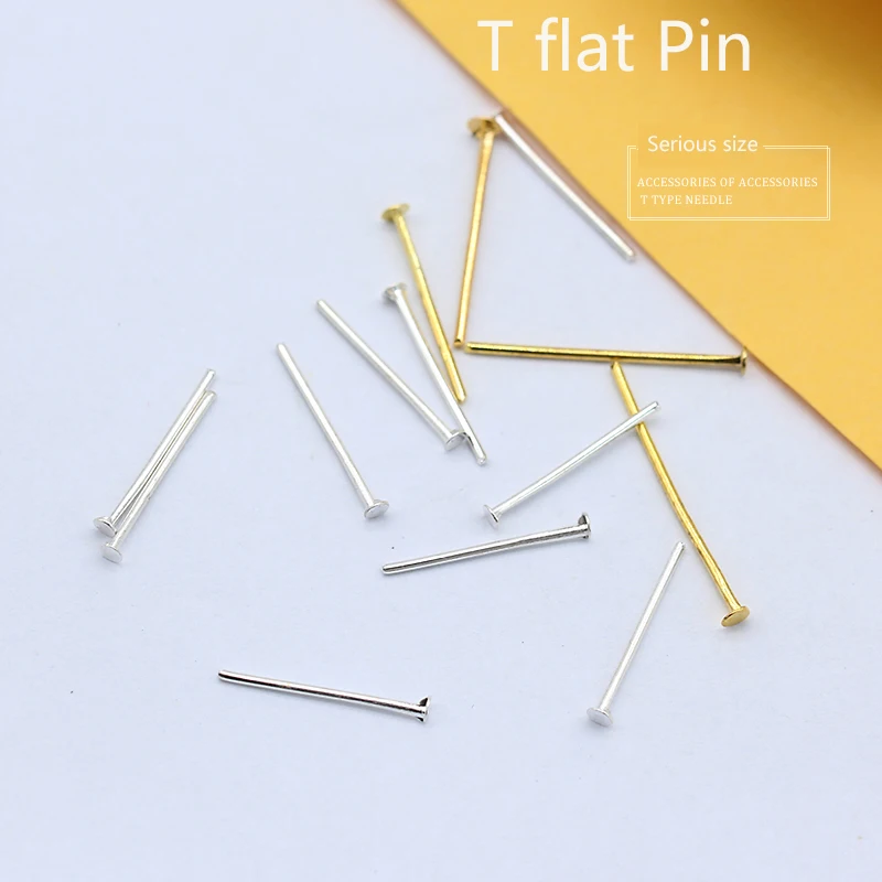 Шпилька с плоской головкой для изготовления ювелирных изделий волос золотого