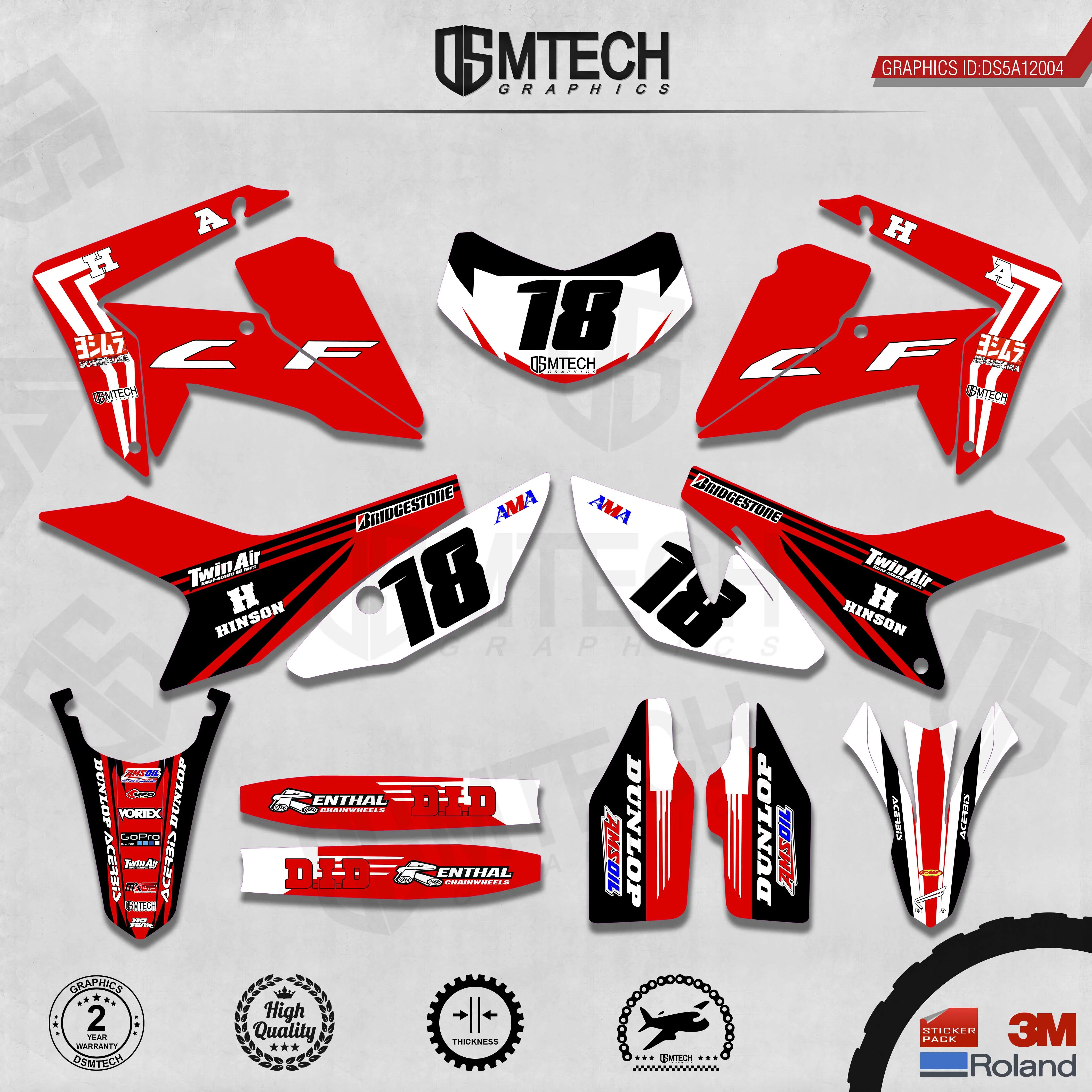 DSMTECH Customized Team Graphics Backgrounds Decals 3M Custom Stickers For 2012-2016 2017-2020 CRF250L 004