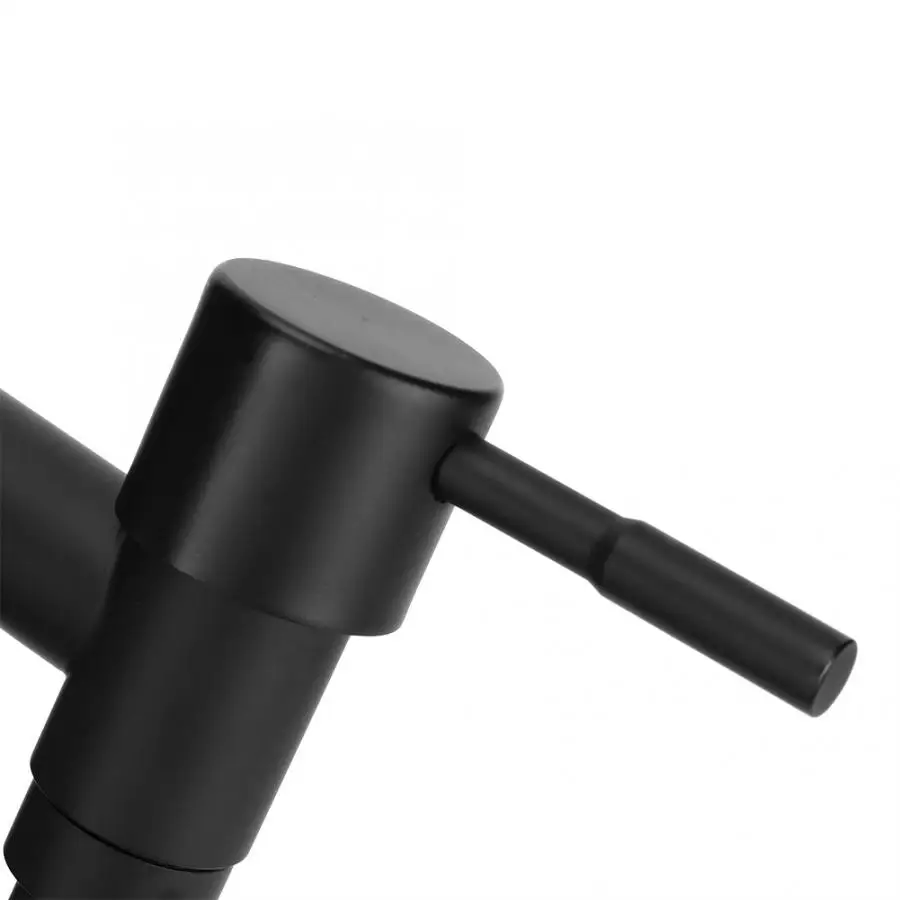 Кран для стиральной машины бытовой из нержавеющей стали черный быстрый