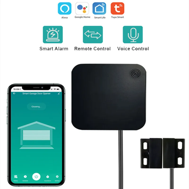 

Умный дверной выключатель Tuya, дистанционное управление через приложение, работает с Alexa Google Home, Wi-Fi