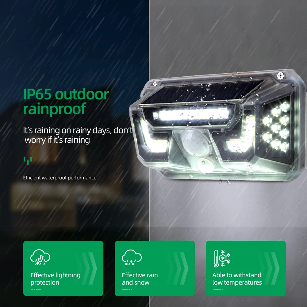 LED COB Solar Light Motion Sensor Illumination Waterproof no Radiation Powered Wall Lamp for Garden Yard Fence | Лампы и освещение