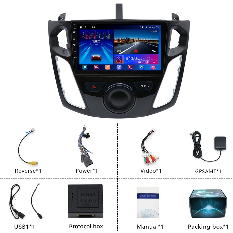 

PEERCE For Ford Focus 3 Mk 3 2012 - 2015 Carplay Car Radio Multimedia Video Player Navigation GPS android No 2din 2 din DVD
