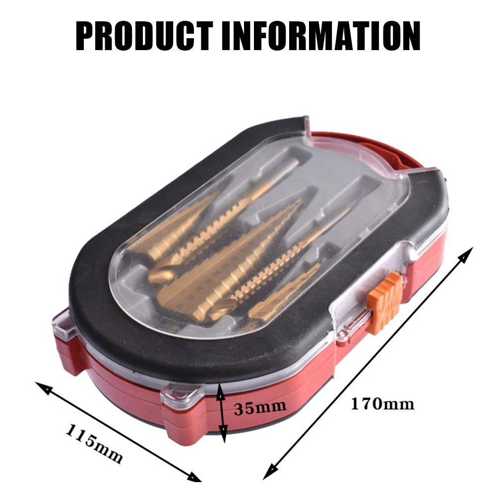 

6 PCS HSS Steel Step Drill Bit 4-12/20/32mm Metal Hole Cutter Wood Cone Core Drilling Hole Saw Tool+3/6/8 Saw Drill