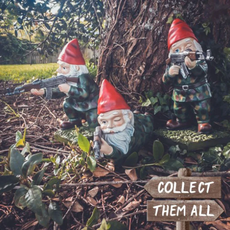 

Garden Army Dwarf Sculpture Creative Garden Statue Lawn Decoration Resin Crafts Ornaments For Indoor Or Outdoor Decoration