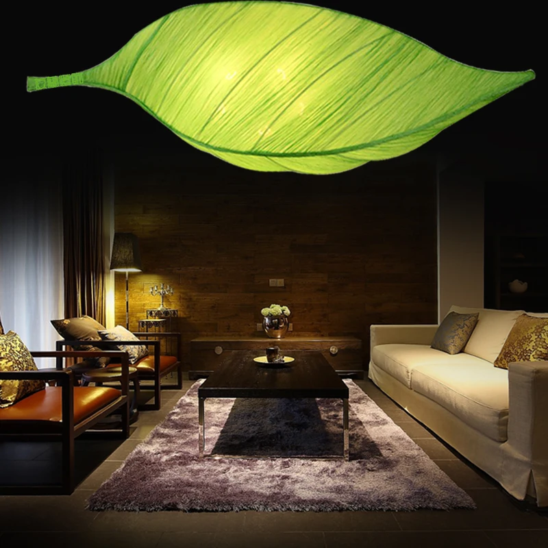 Creative cloth art, leaf restaurant, teahouse bedroom, Southeast Asian beauty salon, chandelier.