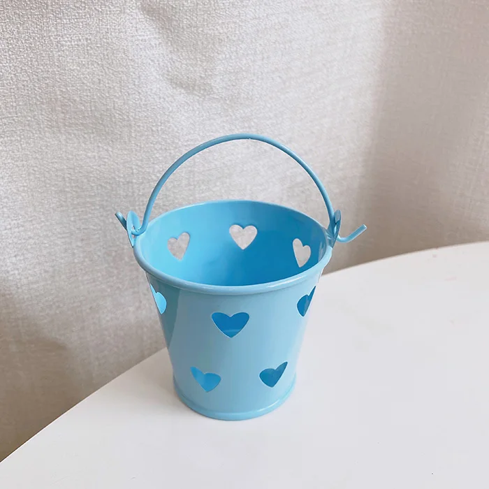 8 шт./компл. сердце выдалбливают Металлическую Пользу Ведро свадебные конфеты