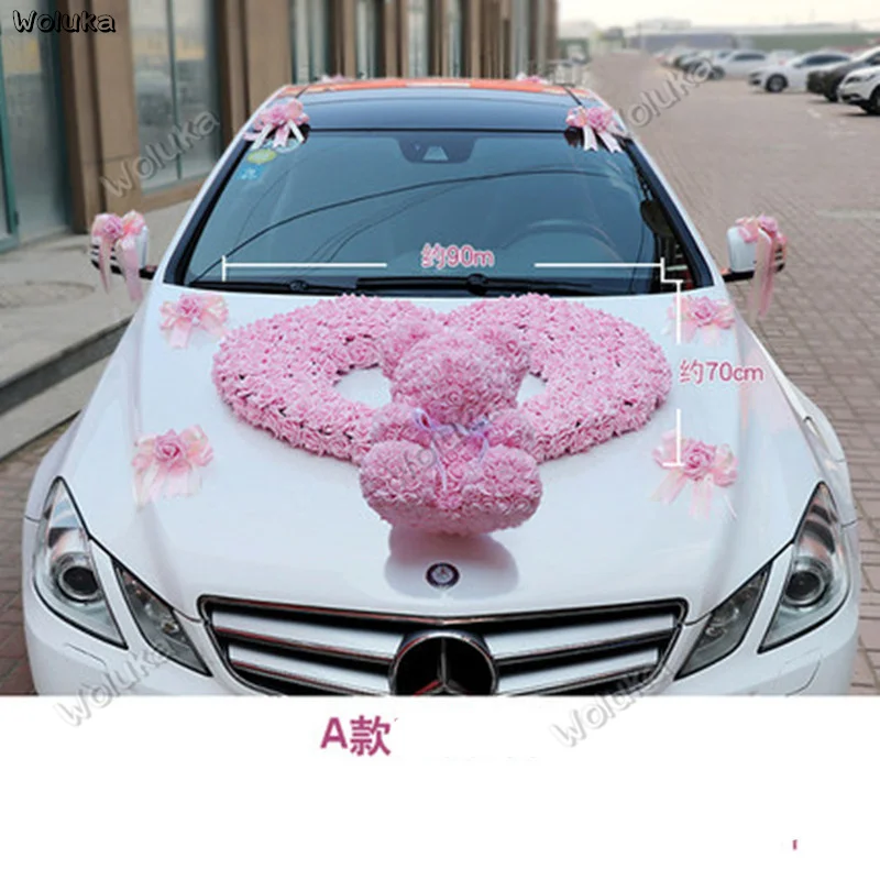 A PE rose bear master свадебное оформление автомобиля набор узел свадебный автомобиль команда украшения медведь оформление брака CD50 Q03 - Название цвета: A