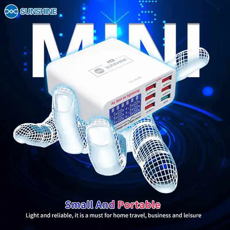 SUNSHINE SS-304Q USB Intelligence 2.4A Быстрая зарядка поддержка QC 3,0 сильная совместимость для IPAD/iPhone HUAWEI XIAOMI SAMSUNG