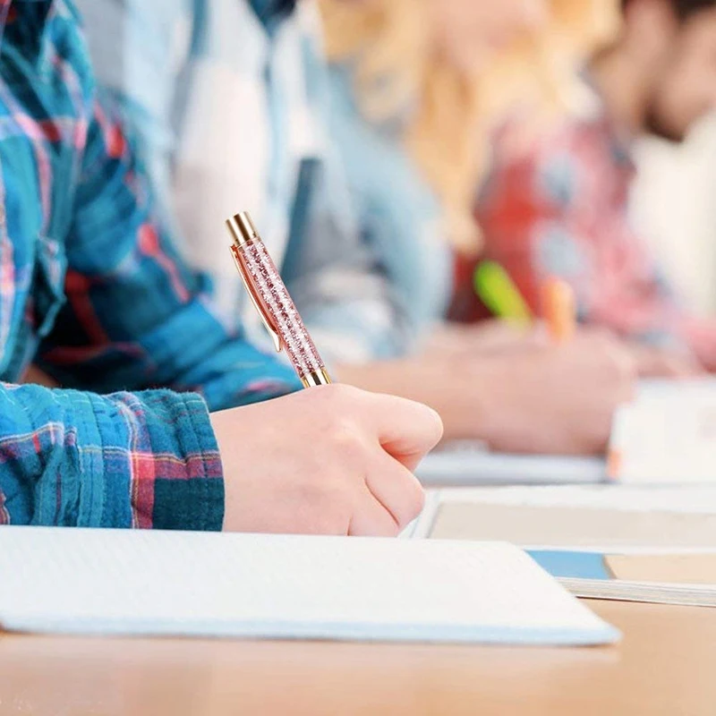 Шариковая ручка из розового золота с металлическим пополнением Shine Dynamic Liquid Sand