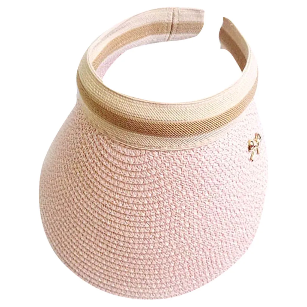 

SAGACE Fashion Hat Bow Empty Straw Hat Straw Hat Summer Big Sunscreen Sun Hats Beach Hat Female Sun Hats Fashion Cap Topee