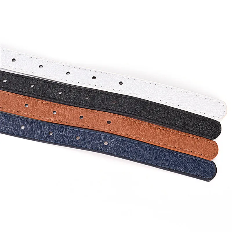 

Black Skinny Waist Belt Thin Leather Narrow Waistband Women Lady Girl