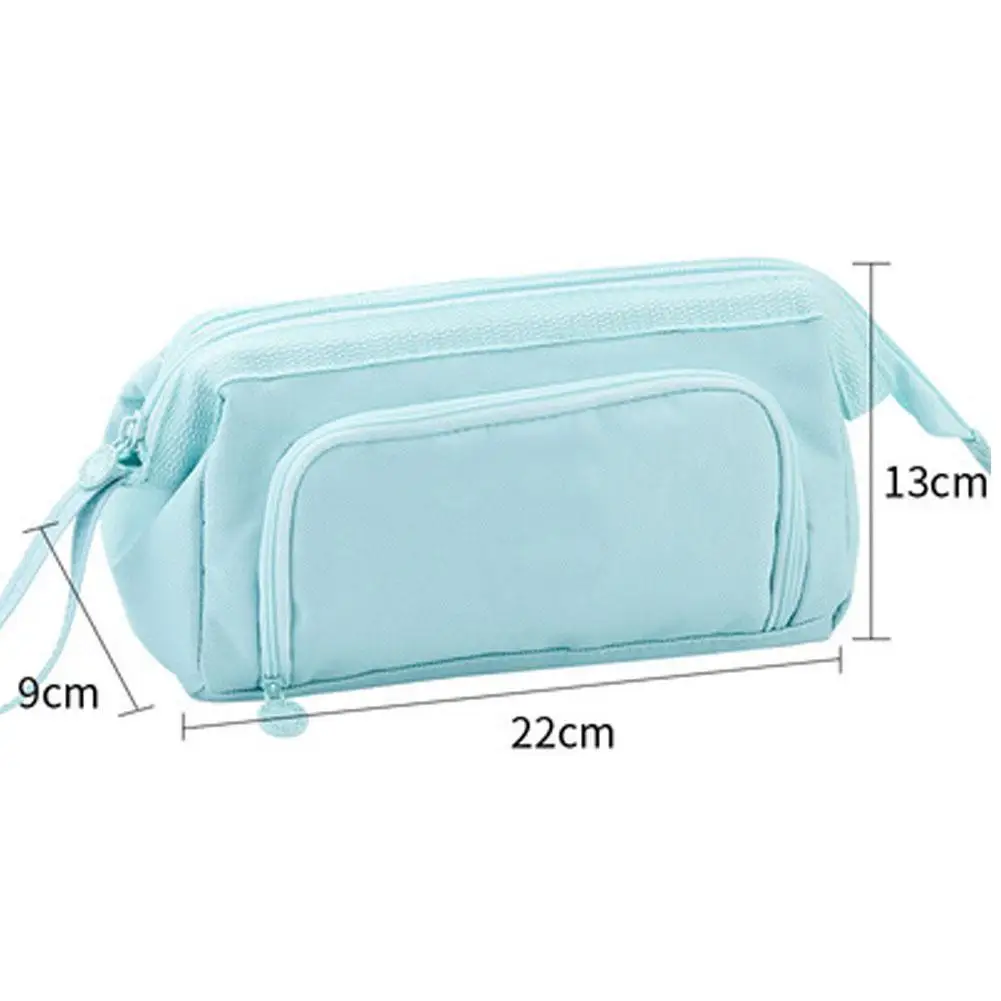 

Large-capacity Double-layer Canvas Pencil Case, Multifunctional Portable Case Stationery Pencil Simple Student Box, C5E6
