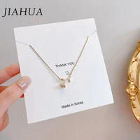 1pcs vintage titanium steel zircon pendant necklace for women girls rose flower chain choker jewelry accessories party gifts