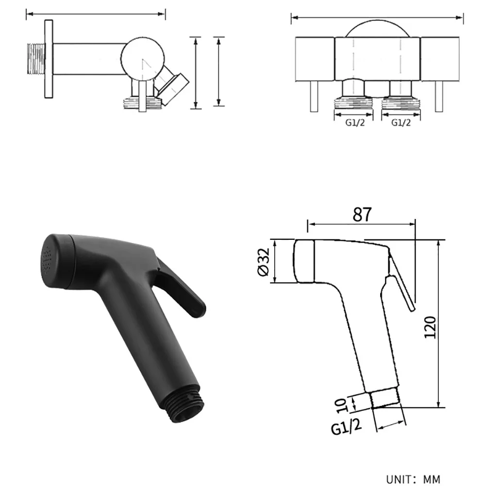 

Handheld Multifunction Bathroom Copper Bidet Water Sprayer Shower Head Stainless Steel Hand Bidet Faucet Cleaner