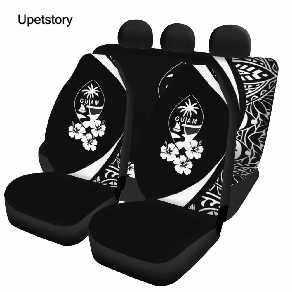 

Upetstory Anti-Slip Car Seat Protector Polynesia Guam Turtle Print Elastic Front and Rear Autos Seats Covers Cozy Vehicle Deco