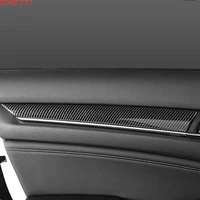 bjmycyy 4pcsset automobile door panel carbon fiber decorative patch for honda accord 10th 2018 2019