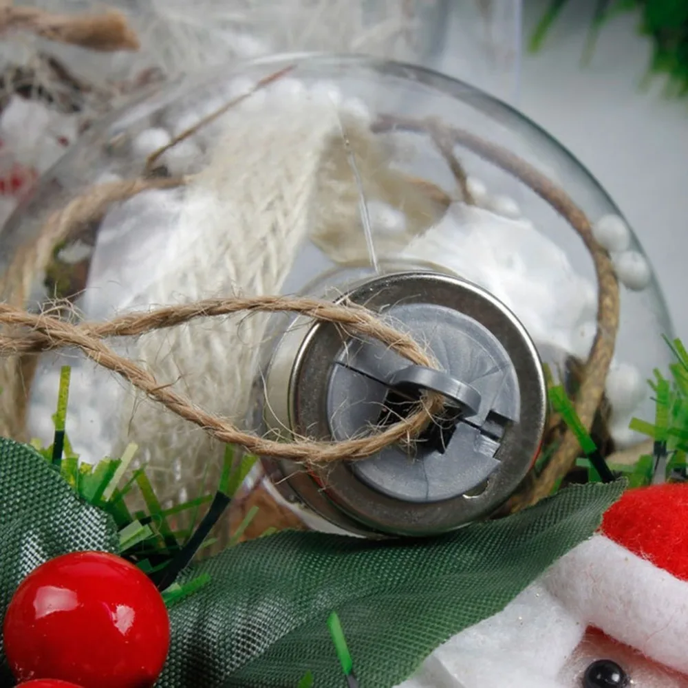 8 см романтическое Рождественское украшение в виде шара прозрачный ПВХ для дома