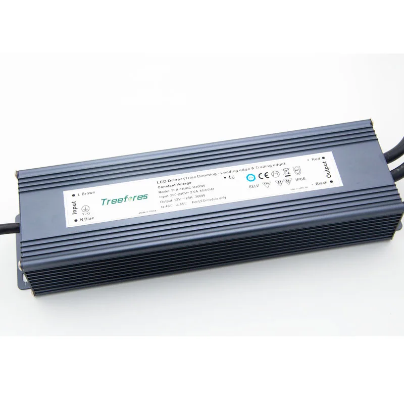 Водонепроницаемый светодиодный драйвер Triac с регулируемой яркостью IP66 80 Вт 100 120