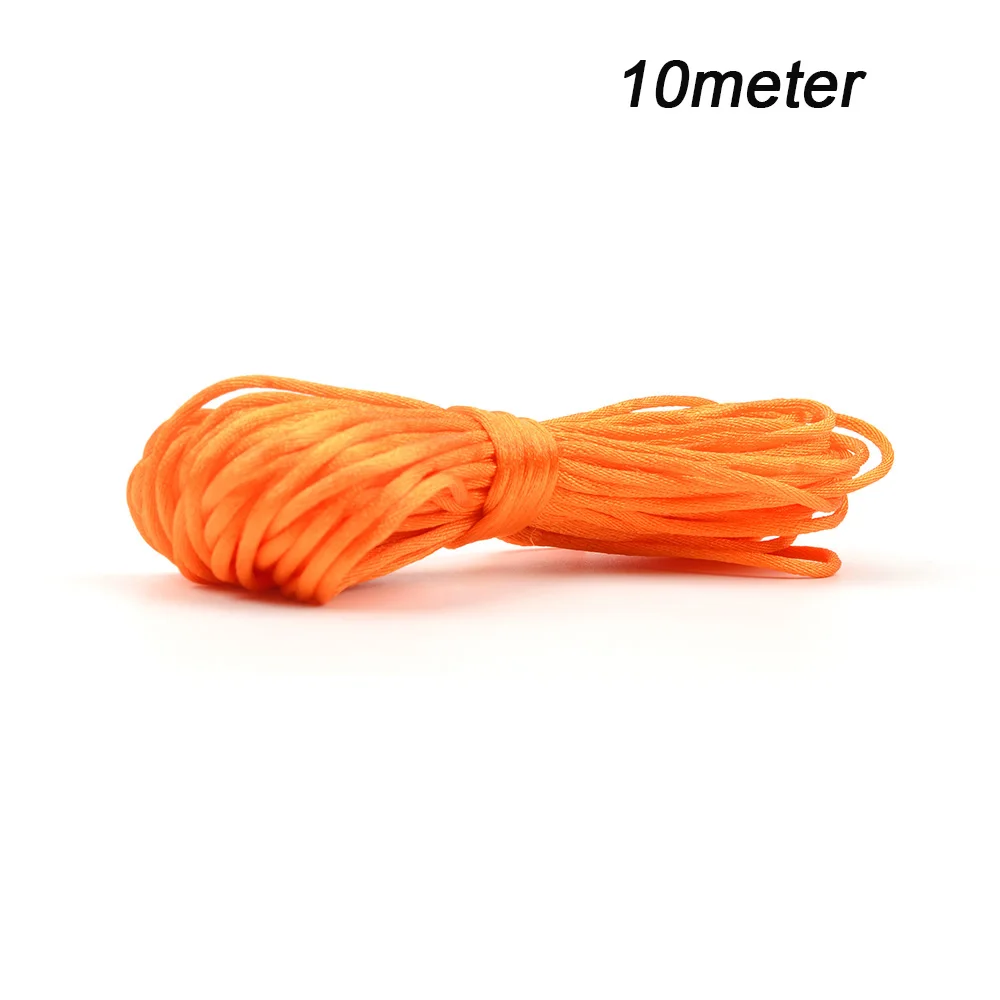 10m orange cord LOFCA, разноцветный нейлоновый шнур, Прорезыватель для сосок, зажим, аксессуары, сделай сам, для прорезывания зубов, ожерелье, подвеска для изготовления ювелирных изделий - Цвет: 10m orange cord