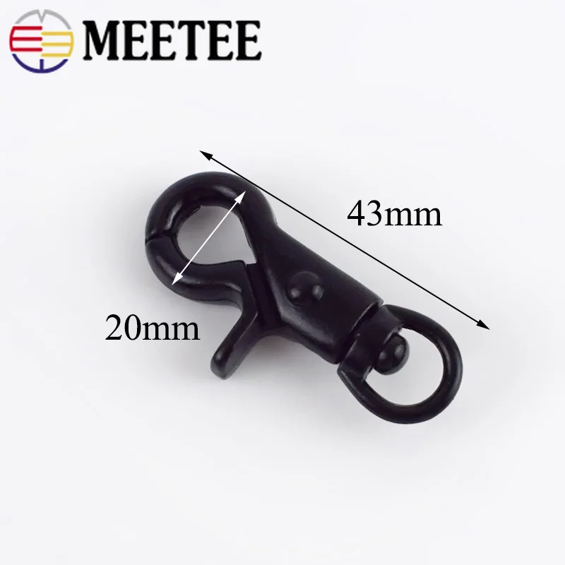 Meetee 5/10 шт 20х43 мм цветной брелок с пряжкой замок Омаров DIY украшения ручной работы