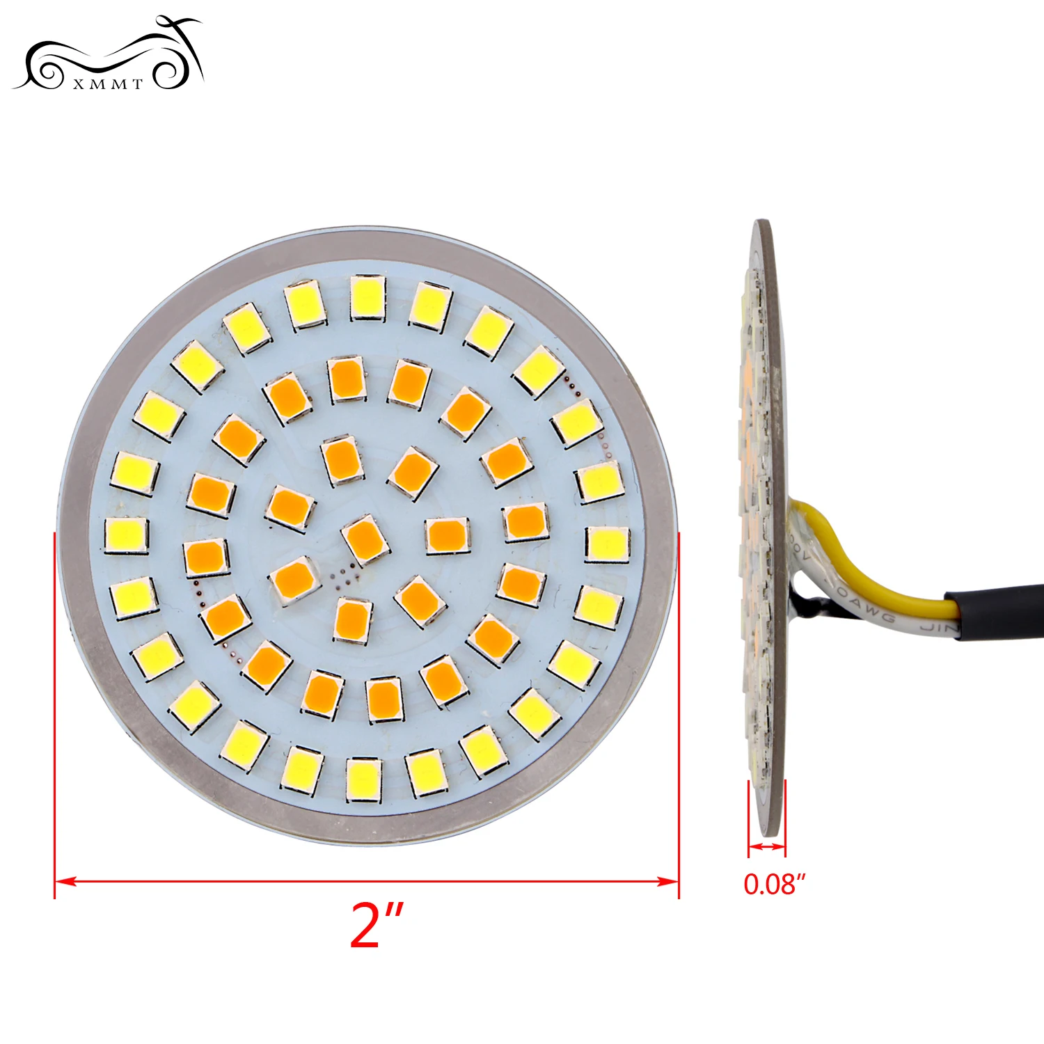 Motorcycle 2&quot Bullet Style White/Amber 1157 LED Inserts Turn Signal Light Panel For Harley Sportster Softail Touring Dyna |