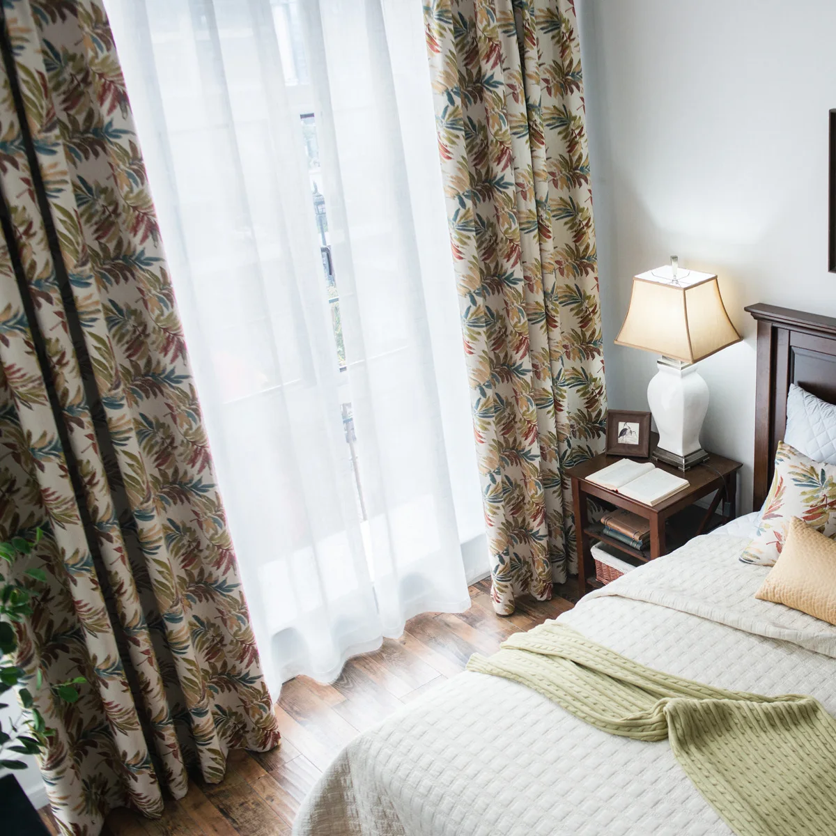 Классические жаккардовые светонепроницаемые шторы из хлопка и льна в