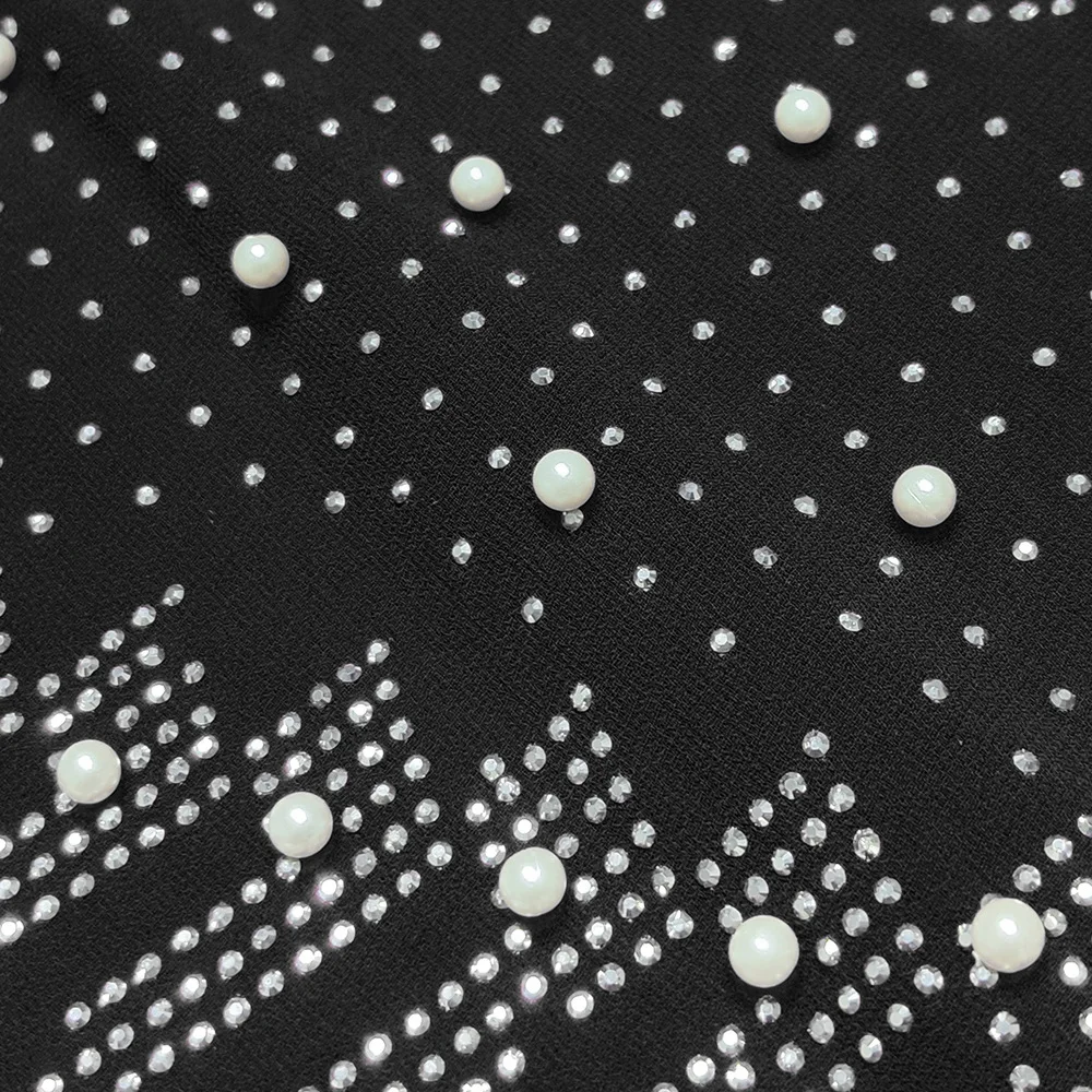 

Donsignet Muslim Fashion African Women's Dress Cloak Chiffon Diamonds Beads Plus Size Robe Dress Dubai Abaya Turkey Vestido