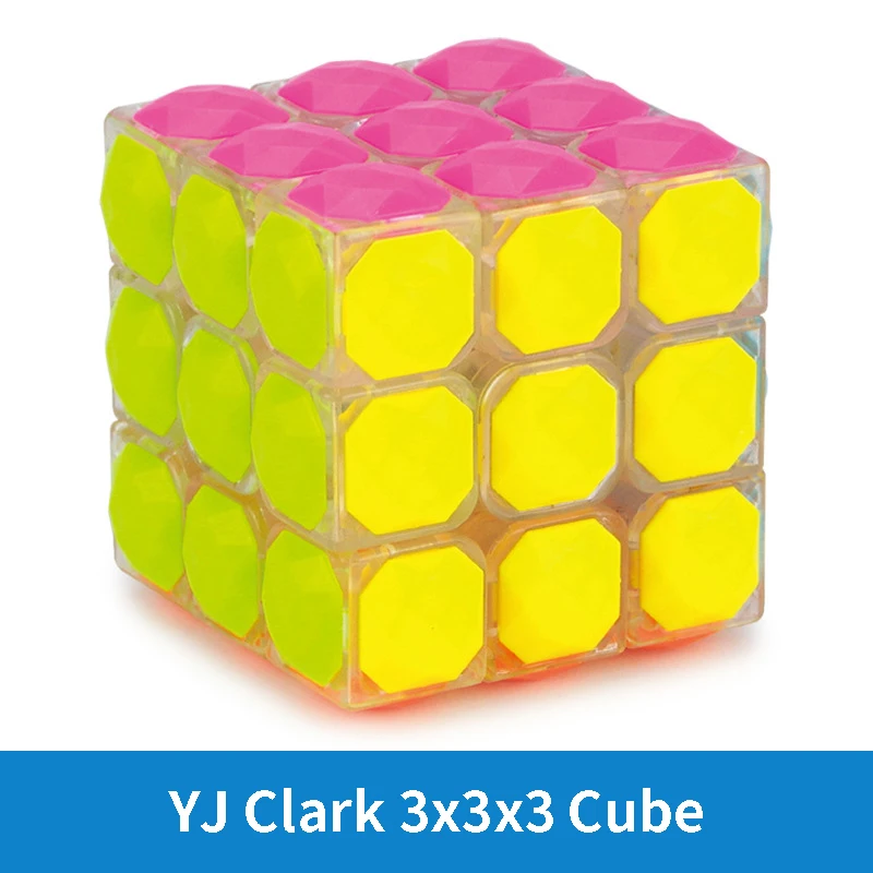 Магический куб YJ 3x3x3 YONGJUN Clark 3*3*3 с пластиковой плитой прозрачный белый магический