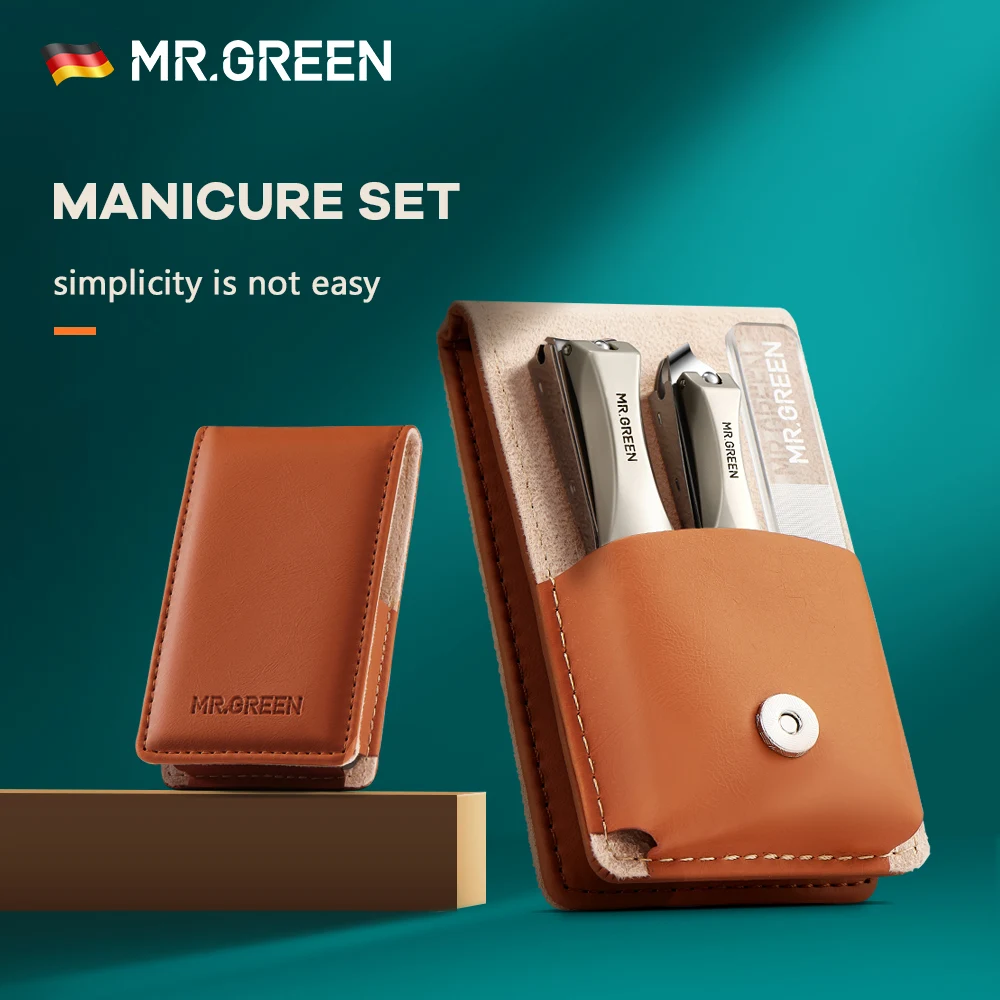 

MR.GREEN Manicure Set Nail Clippers Pedicure Stainless Steel Kit Removes Cuticles Tool Nipple Tongs Professional Cutter Grooming