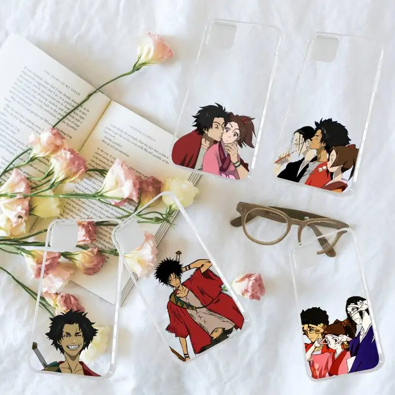 

Samurai Champloo anime Phone Case Transparent for iPhone 7 8 11 12 13 s mini pro X XS XR MAX Plus coque shell cover