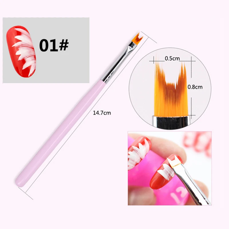 Набор кистей для маникюра с четырьмя лилилиями УФ гель ручка вырезания подводка