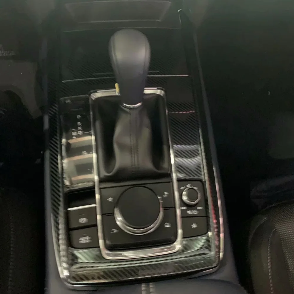 Черная консоль из нержавеющей стали для Mazda Cx-30 Cx30 2020 2021 панель переключения