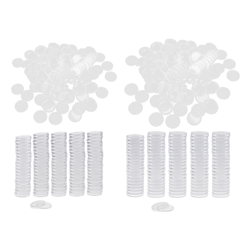 

Set Of 400 Coin Capsules, Round Coin , Coin Boxes, Coin Compartment, Coin Capsules