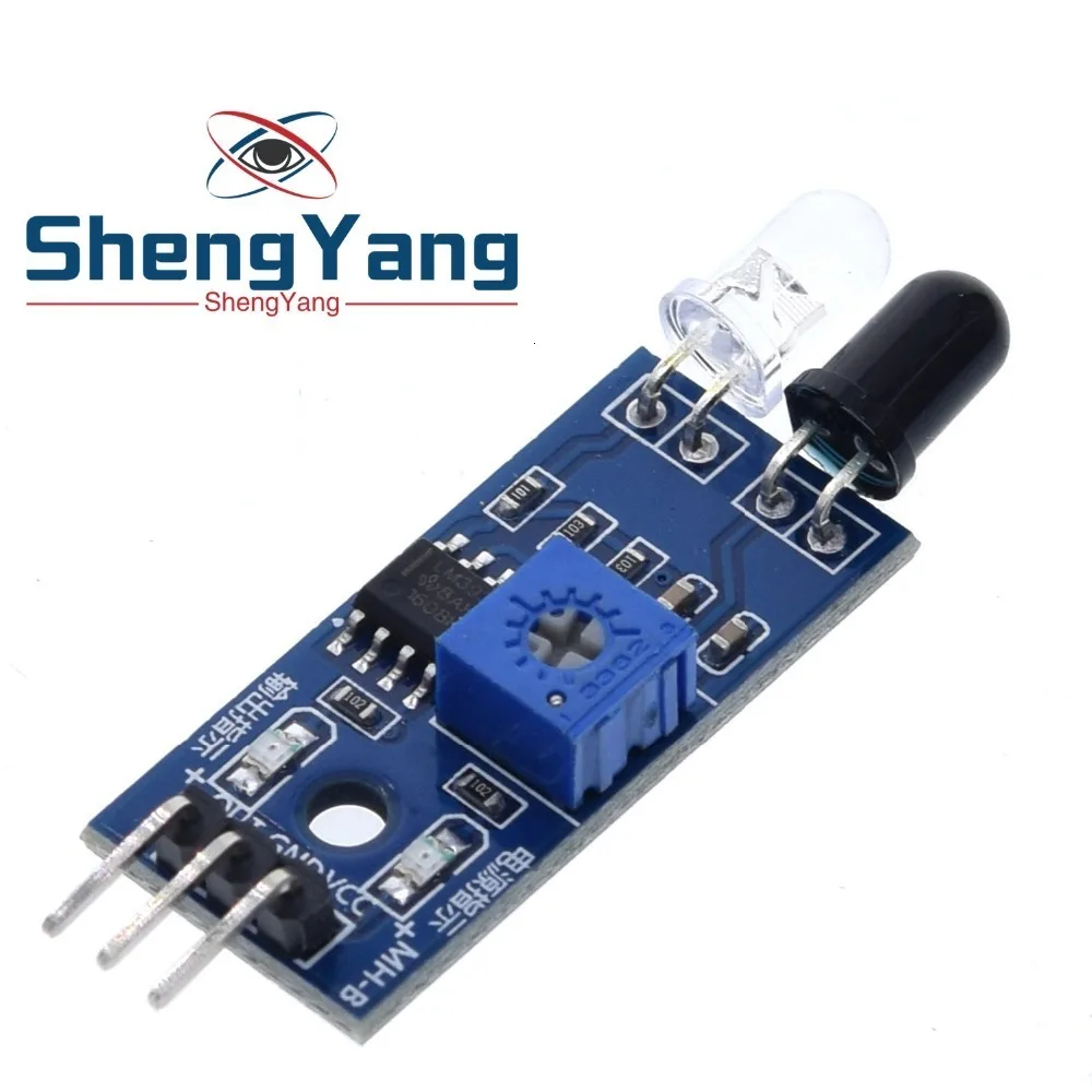 1 шт. Шэньян ИК инфракрасный обходом препятствий Сенсор модуль для Arduino «Робокар Поли» 3-жильный светоотражающий фотоэлектрический Новогодняя фарфор