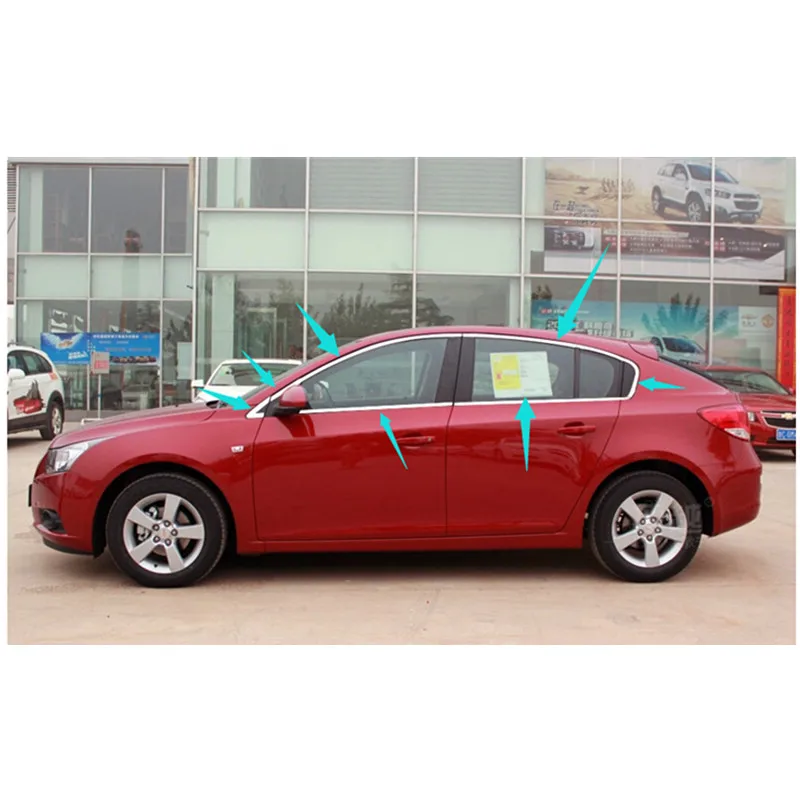 

High-quality stainless steel Strips Car Window Trim Decoration Accessories Car styling For 2009-2014 Chevrolet Cruze ( 14piece)