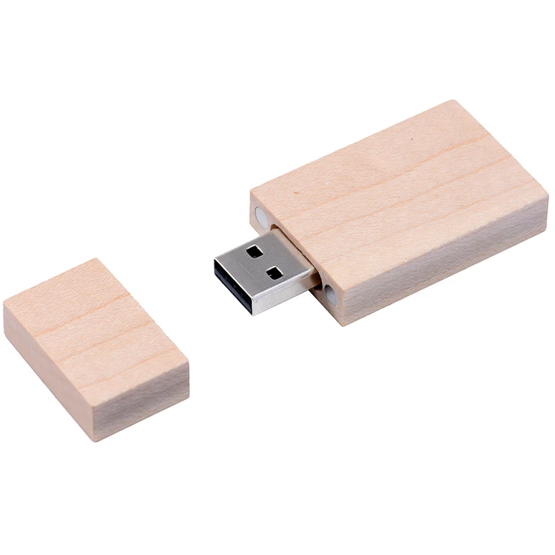 SHANDIAN 1 шт. бесплатный логотип орех фото уникальный Альбом дерево usb+ коробка карта памяти Флешка 8 Гб фотография, свадебная студия 170*170*35 мм - Цвет: Maple