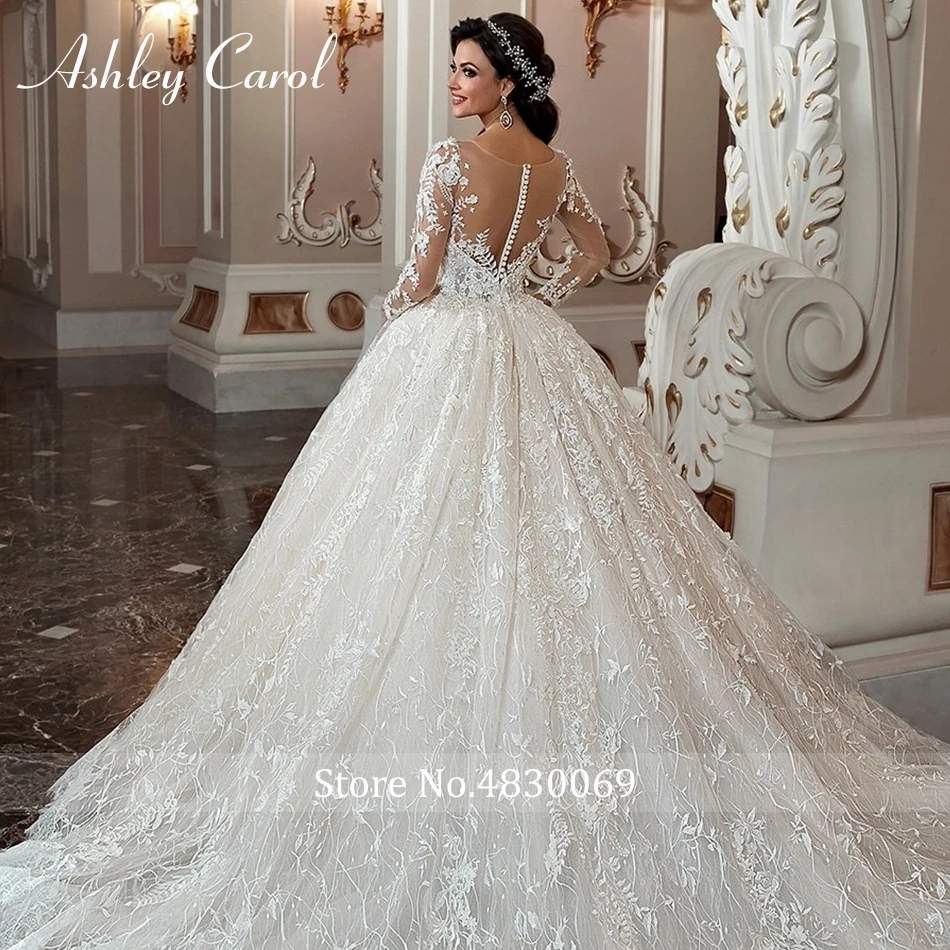 Эшли Кэрол кружева Свадебные и Бальные платья 2022 с длинным рукавом в африканском