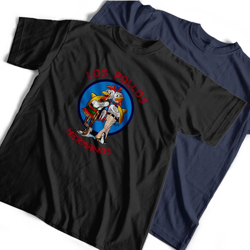 Футболка COSMIC мужская с круглым вырезом тенниска унисекс из 100% хлопка аниме los pollos