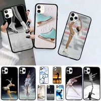 figure skating skates pattern high quality phone case coque for iphone 11 12 pro xs max 8 7 6 6s plus x 5s se 2020 xr
