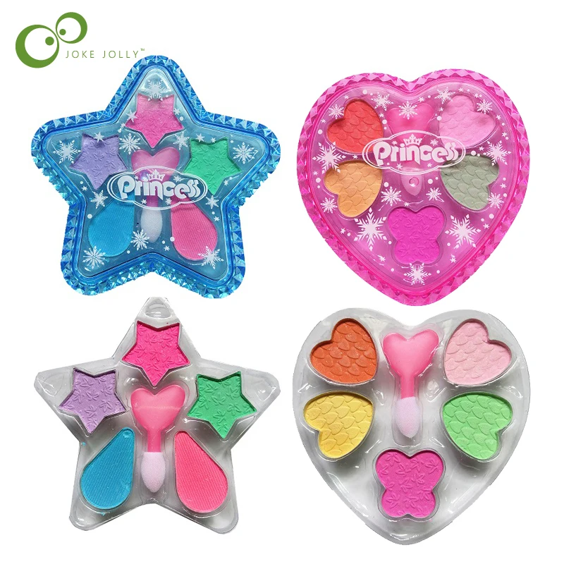 DIY моющиеся инструменты для макияжа девочек детские губные помады тени век набор